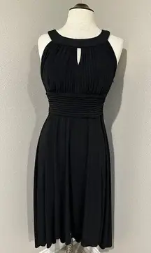 Sangria High Low Sleeveless Midi Dress Black Size 12