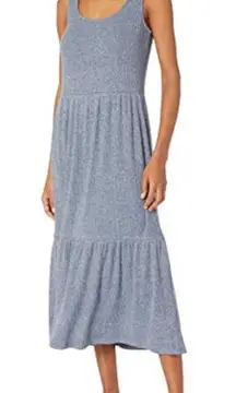 Daily Ritual Maxi‎ Dress Sleeveless Casual Tiered Knit Heathered XL