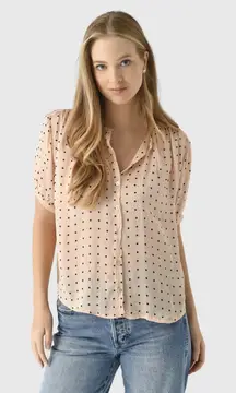 Natalie Martin Violet Top Polka Dot Crema Size Small