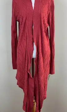 Crimson Cardigan Sweater Womens Medium Open Long‎ Sleeve Cotton Tencel Knit New