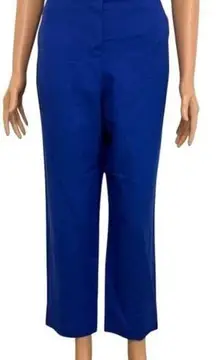 new Calvin Klein 12 side zip linen pant flat front elastic waist P 2661