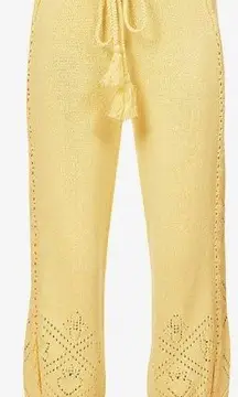 LoveShackFancy Nyla Knit Jogger in Lemon Drop