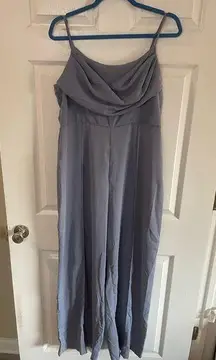 Cider NWT  Petrol blue cowl neck wide leg jumpsuit from size XL