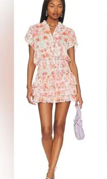 Misa Los Angeles Eloisa Dress in Cora Flora Ruffled Mini Dress Women’s Size XS