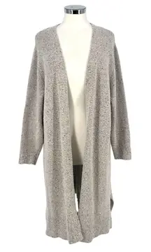 Lane Bryant Sequin Open Front Long Cardigan Gray Size Large
