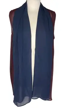 NWT WINTER SILKS Women’s Colorblocked Sleeveless Silk Shrug