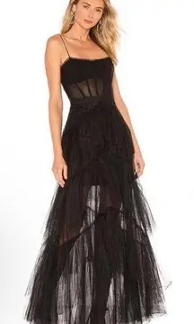 BCBGMAXAZRIA New! BCBMAXAZRIA Corset Tulle
Gown Dress in BLACK sz 6