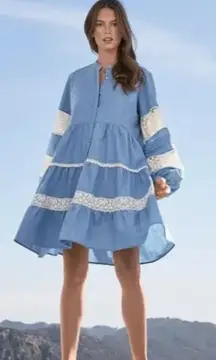 Johnny Was LAGUNA PIECED MINI DRESS