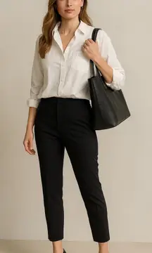 Lauren Ralph Lauren 12P Black Ankle Pants NWT Slim Stretch Dress Trousers Career