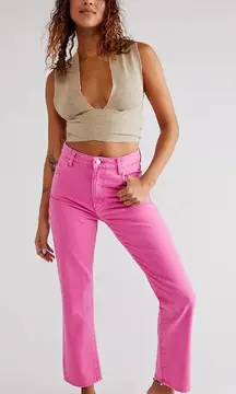 Rolla's Free People Original High Rise Straight Jeans Pink Size 28 fun cute