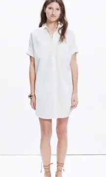 Madewell Pure White Courier Shirtdress Size XXS