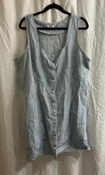 NWT Wrangler Retro Women’s Striped Print Sleeveless Button-Down Mini Dress. Size XL.