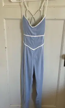 Yllw The Label light blue activewear jumpsuit size small
