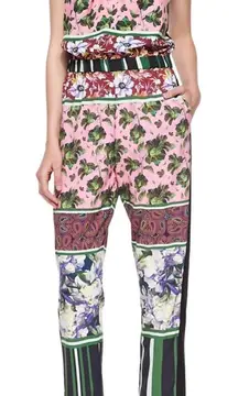 Clover  Canyon colorful patterned‎ jumpsuit straight leg black pink large