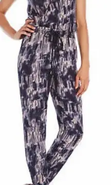 Rebecca Minkoff Palmer Ikat Racerback Jumpsuit in Purple Aki Multi Size US M‎