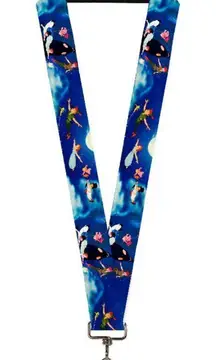 Buckle Down Lanyard Peter Pan Flying Scene Unisex 1" Neutral