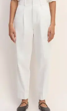 NWOT Everlane The Draper Tapered Pant in Buttersmooth White Size 14
