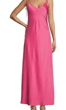 Gianni Bini Pink Satin gorgeous Slip Maxi Dress | Size 4