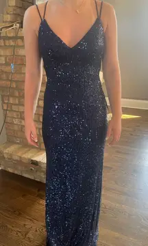 Navy Blue Prom Dress