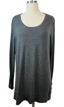 LYSSE' SHAPEWEAR LAYERED LONG SLEEVE TUNIC TEE DOUBLE LAYER WOMEN‎ SIZE LARGE