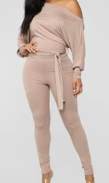 Pro Lounger Jumpsuit | Taupe Size M