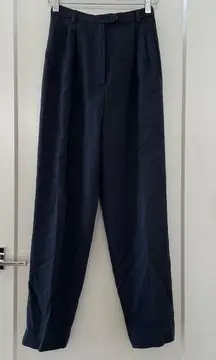 Giorgio Armani Vintage 80s 90s Dark Grey 100% Wool Balloon Trousers Pants Size 2