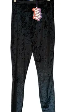 Yitty Crushed Velvet Leggings XL NWT – Black Stretch