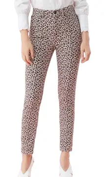 NWT Rebecca Taylor ocelot leopard print jeans Sz 27