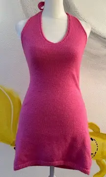 Princess Polly hot pink sweater mini dress.  Size XS/S.