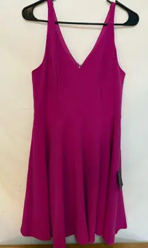 NWT Lulus Darling Delight Fuchsia Skater Dress Size Medium‎