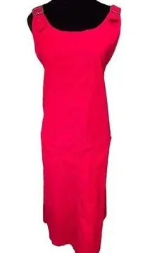 Westbound  Red Festive Holiday Christmas Velvet Corduroy Overall Pinafore Dress