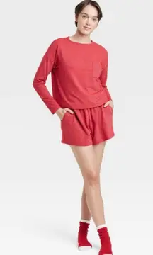 Colsie Women's XS Red Sparkle 3pc Socks & Pajama Set Valentine’s Day Ready New!