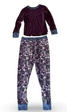 Cuddl Duds Purple Pajama Sleepwear Two Piece Set