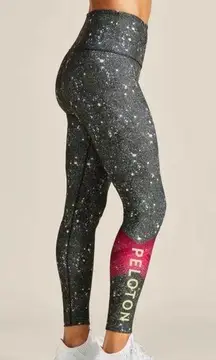 Peloton  x WITH Girls Night Out High Waist Reversible Leggings Black Print XS