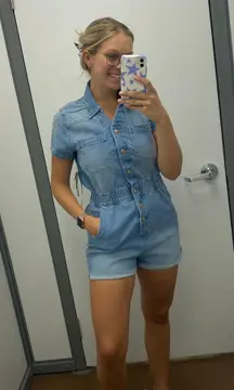 Denim Romper