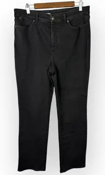 Talbots Womens size 12 Flawless High Waist Barely Boot Cut Jeans Black