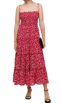 Nira Floral Print Smocked Dress