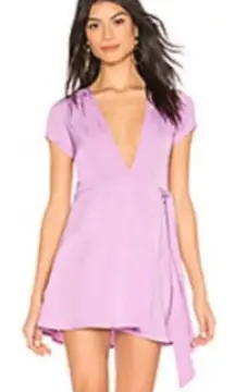 Lilac Mini Wrap Dress