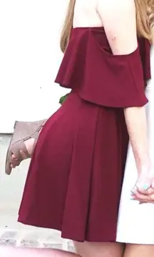 Red Off The Shoulder Dress 