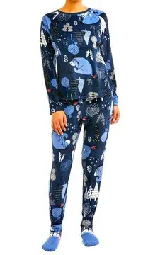 Disney  Eeyore winnie the pooh christmas pajama set woman large size 12-14