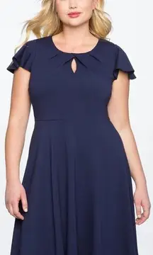 Eloquii Keyhole Neckline‎ Fit and Flare Dress, 16