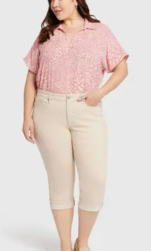 NWT NYDJ Marilyn Cool Embrace® Cuff Crop Straight Leg Jeans (Pearl Grey) 18W