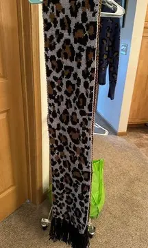 Old navy leopard print winter scarf