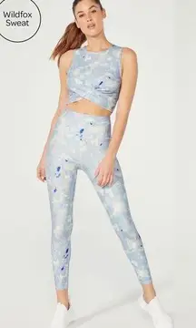 Wildfox NWT  Head In The Clouds high rise blue purple spill tie dye legging XL