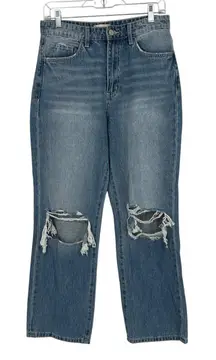 Altar'd State Vervet Distressed High Rise Jeans Size 28