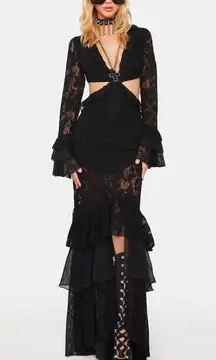 Dolls Kill The Rumors Lace Maxi Dress