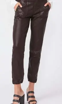 PAIGE Mayslie Transcend Denim Weekender‎ Jogger 27" Chicory Coffee Luxe Coating