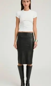 3.1 Phillip Lim 3.1 Philip Lim lamb leather skirt silk lined‎ size 0