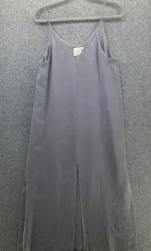 all:row Women's Shift Maxi Dress Sleeveless Solid Gray Size Medium