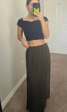 Forever 21 Olive Green Maxi Skirt